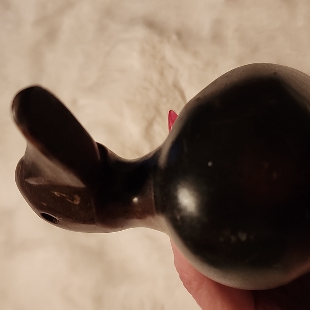VINTAGE  WOODEN DECOY DUCK SOLID  WOOD FIGURE TABLETOP DECOR POLISHED  FOLK ART. - Picture 8 of 10